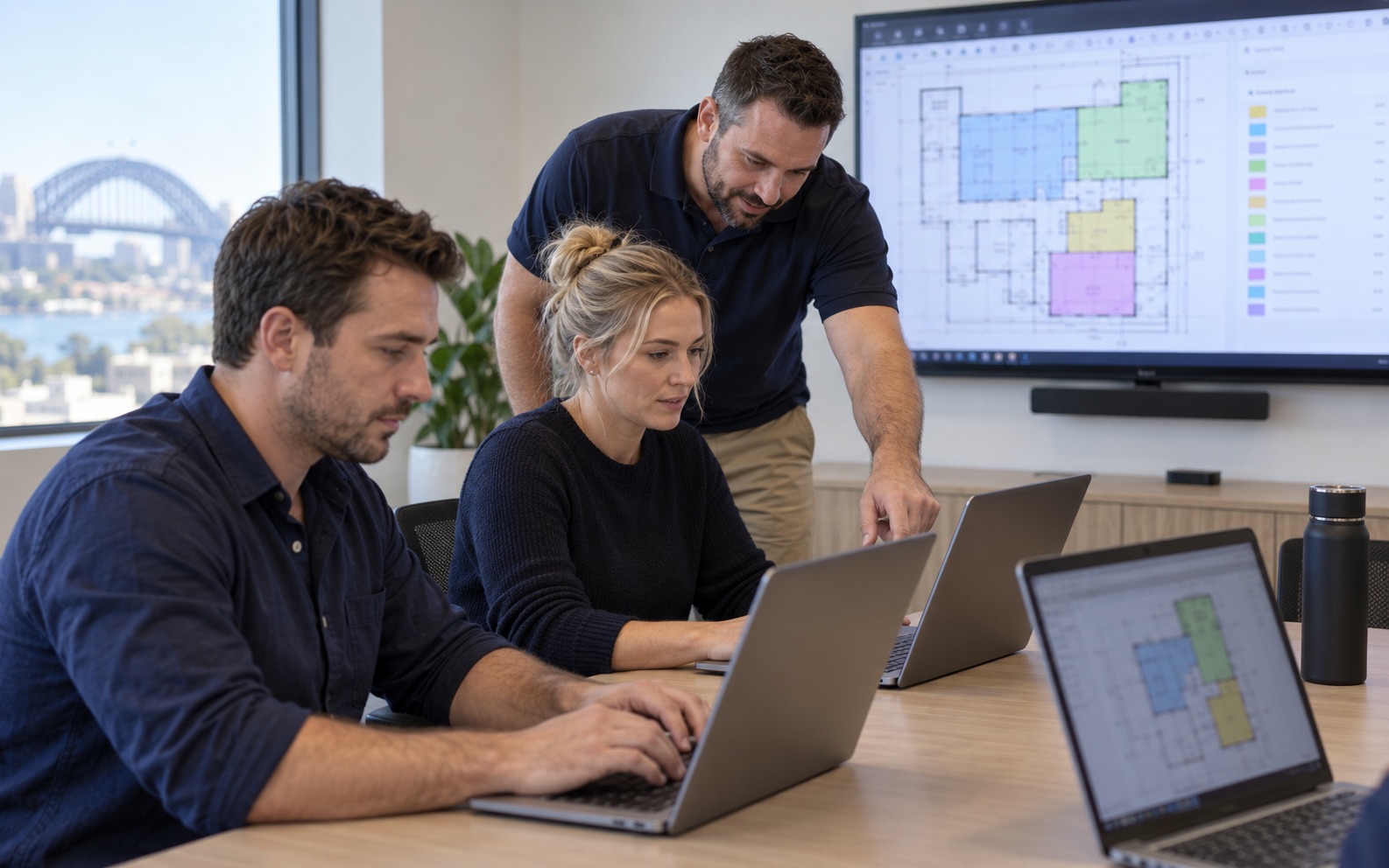 Estimators learning a digital takeoff workflow together